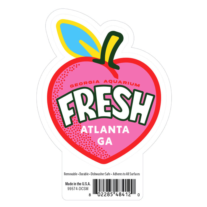 Georgia Aquarium Peach Sticker