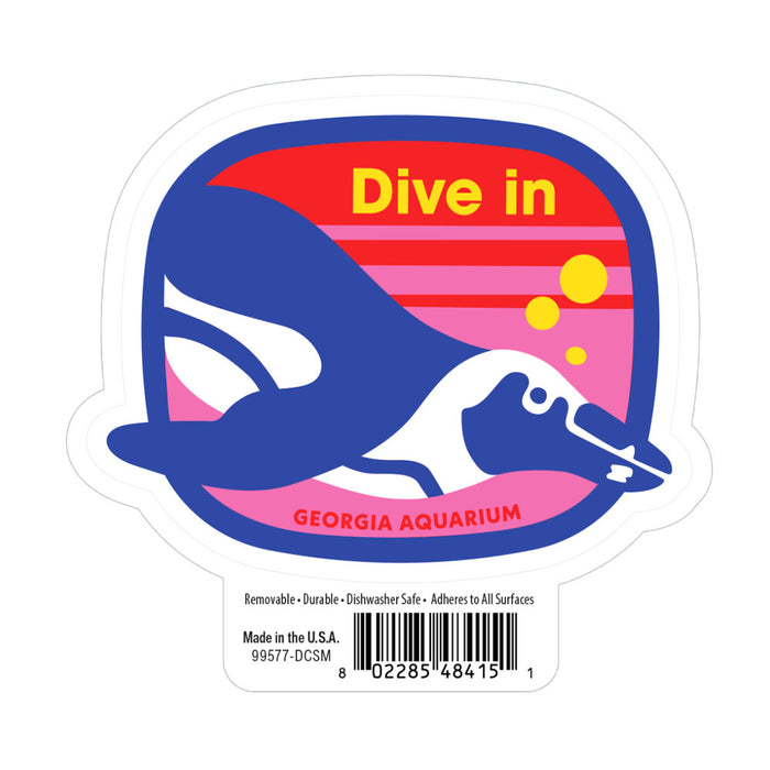 Georgia Aquarium Penguin Sticker