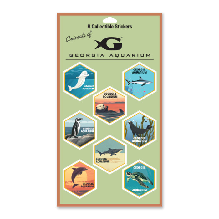Georgia Aquarium Find Me Sticker Set