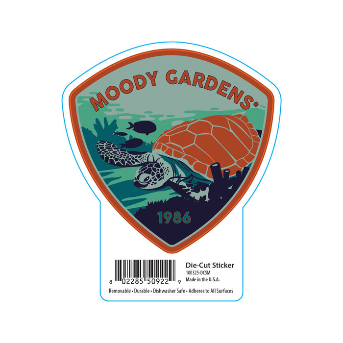 Moody Gardens Turtle Patch Sticker