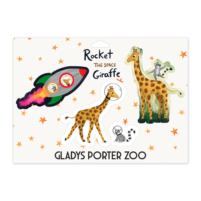 Gladys Porter Zoo Rocket the Space Giraffe Sticker Pack