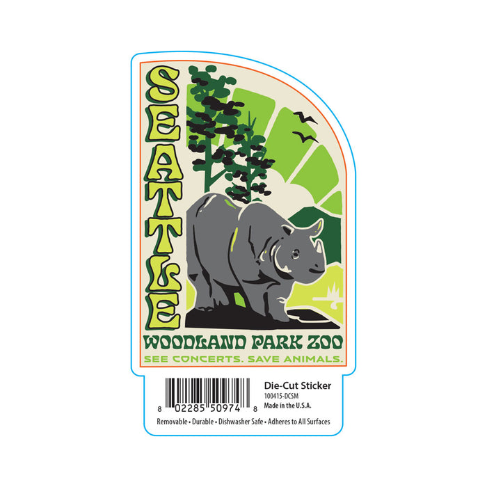 Woodland Park Zoo Rhino Zoo Sticker
