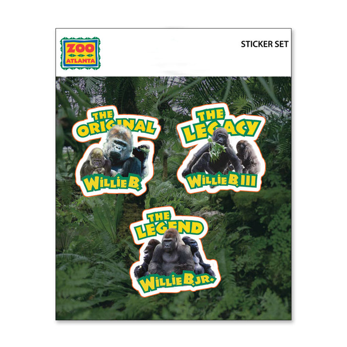 Zoo Atlanta Willie B Sticker Set