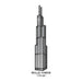 Illustration of the Willis Tower in Chicago, featuring its tiered structure and two antennae at the top, with “WILLIS TOWER Chicago” text beneath—perfect as the Willis Tower Large Foil Magnet for architectural enthusiasts and fans of the iconic Chicago skyline.