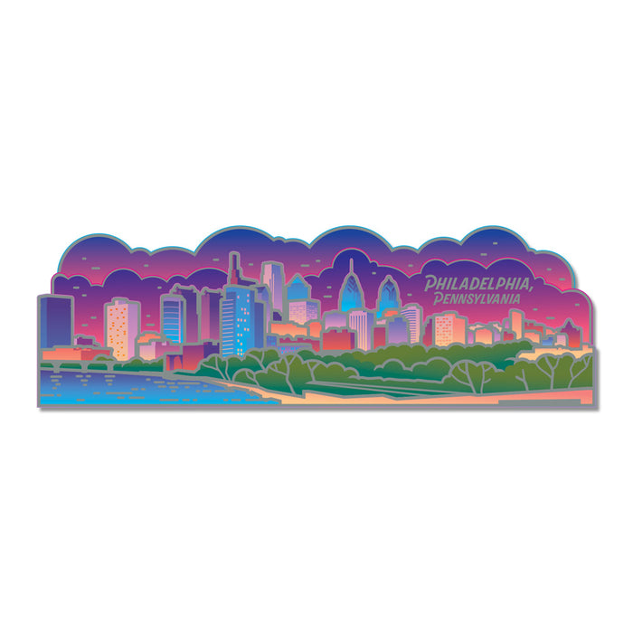 Philadelphia Skyline Iridescent Magnet