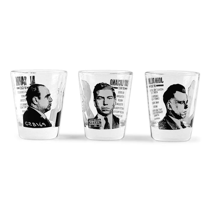 The Mob Museum Mug Shots Shot Glasses