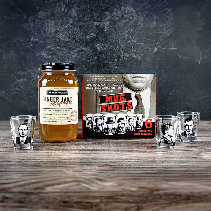 The Mob Museum Mug Shots Shot Glasses