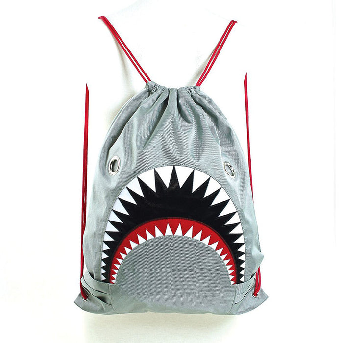 Drawstring Great White Shark Backpack