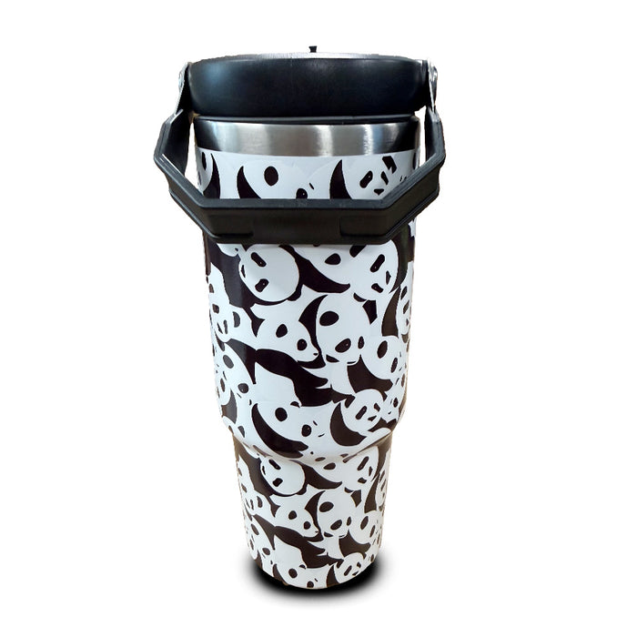 Panda Flat Top Water Bottle