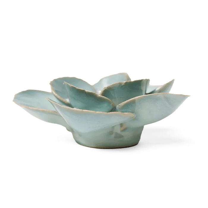 Ceramic Flower, Milk Teal Poppy