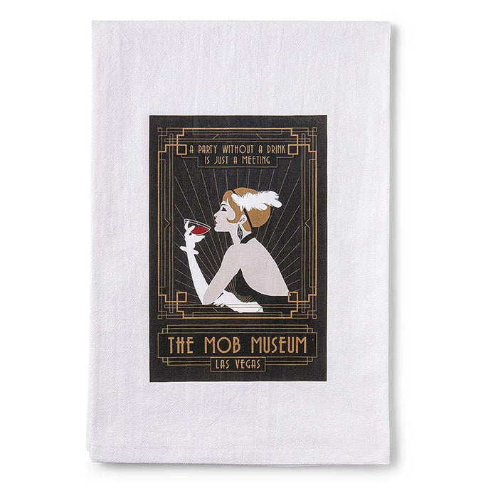 The Mob Museum 'A Party Without A Drink' Tea Towel
