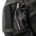 Close-up of the Men’s NASA Flight Jacket sleeve, featuring a silver zipper and a black velcro patch detail.