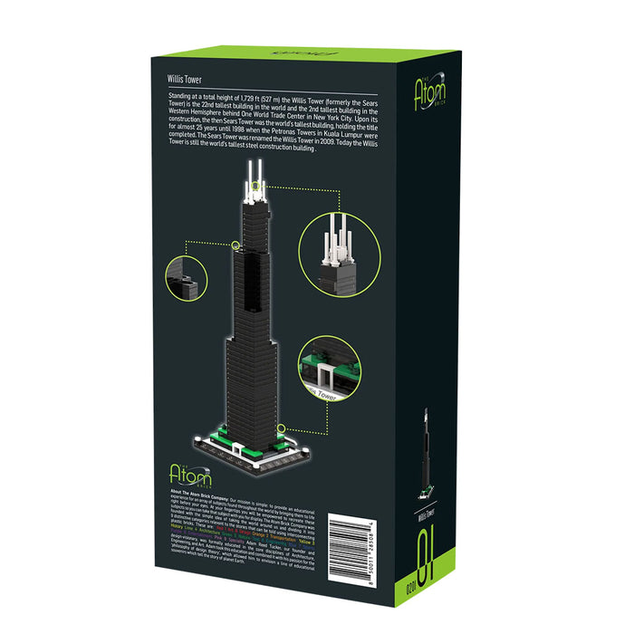 Willis Tower Atom Brick Replica Model