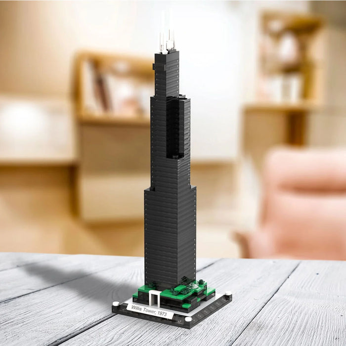 Willis Tower Atom Brick Replica Model
