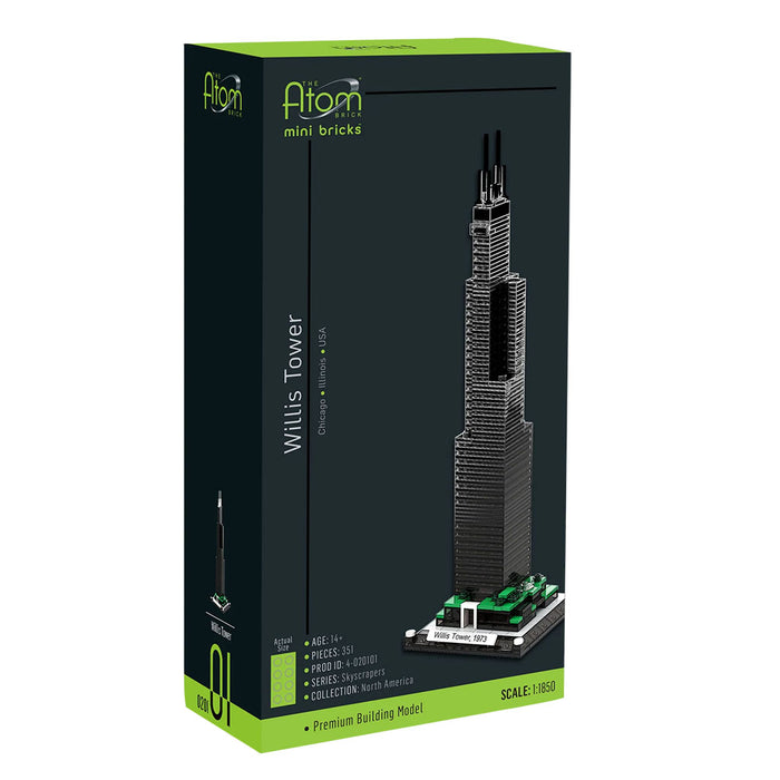 Willis Tower Atom Brick Replica Model