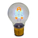 The Spaceship LED Lightbulb has a rocket-shaped filament glowing orange and white, with a metallic gold base—an ideal addition to any kids’ room to inspire dreams of space exploration.