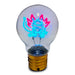 The Axolotl LED Lightbulb features a clear design with a gold base and glowing blue and pink neon axolotl outline, adding energy-efficient, playful lighting perfect for any children's bedroom or fun space.