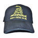 Don't Tread on Me Rattlesnake Black Ball Cap Hat