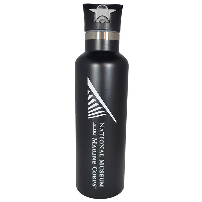 Black and White NMMC Logo Water Bottle