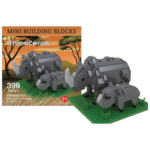 Plastic Construction Toy Blocks Set - Rhinoceros