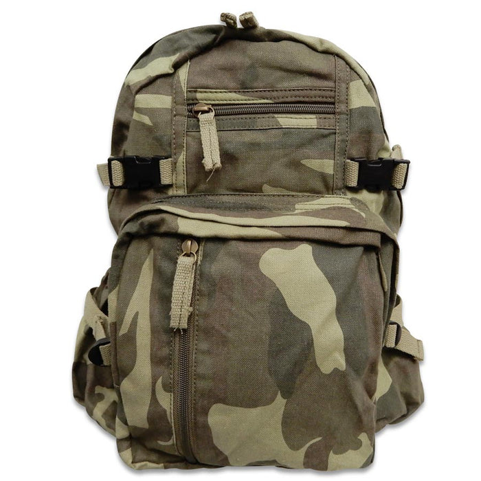 Woodland Camo Canvas Backpack