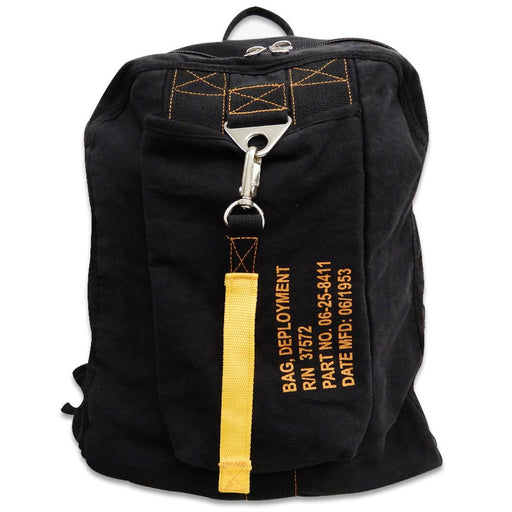 Flight Bag Vintage Black Canvas Military Bag