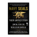 Book cover of Navy SEALs: Their Untold Story, displaying a gold U.S. Navy SEALs trident emblem on a black background with review quotes and PBS branding, highlighting the legacy of this elite special operations force.