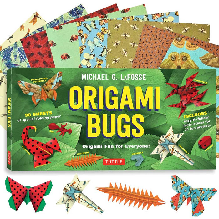 Origami Bugs Kit: Origami Fun for Everyone!: Kit with 2 Origami Books, 20 Fun Projects and 98 Origami Papers
