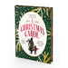 Hardcover book edition of A Christmas Carol by Charles Dickens, illustrated by Trina Schart Hyman, with a green cover featuring gold pine branches and an illustration of Scrooge and Tiny Tim.