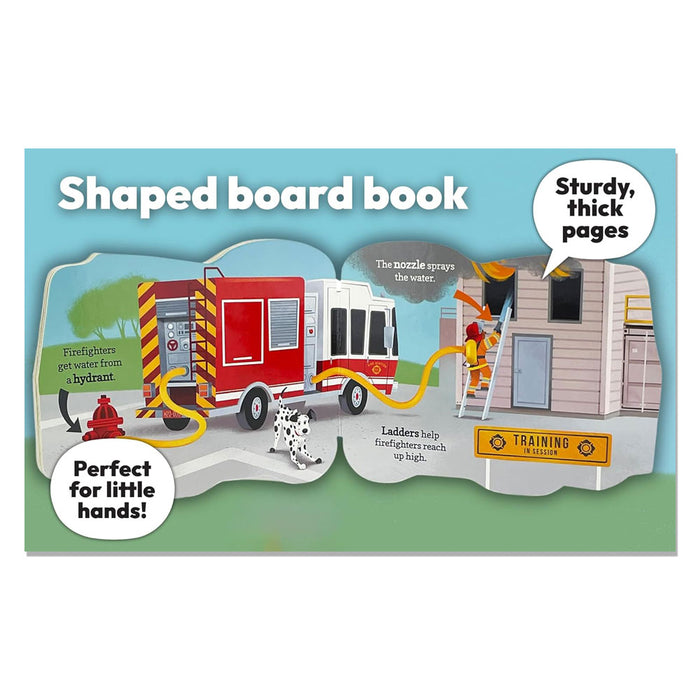 How Fire Trucks Work - Children's Shaped Board Book for Little Red Firet Truck Engine Lovers
