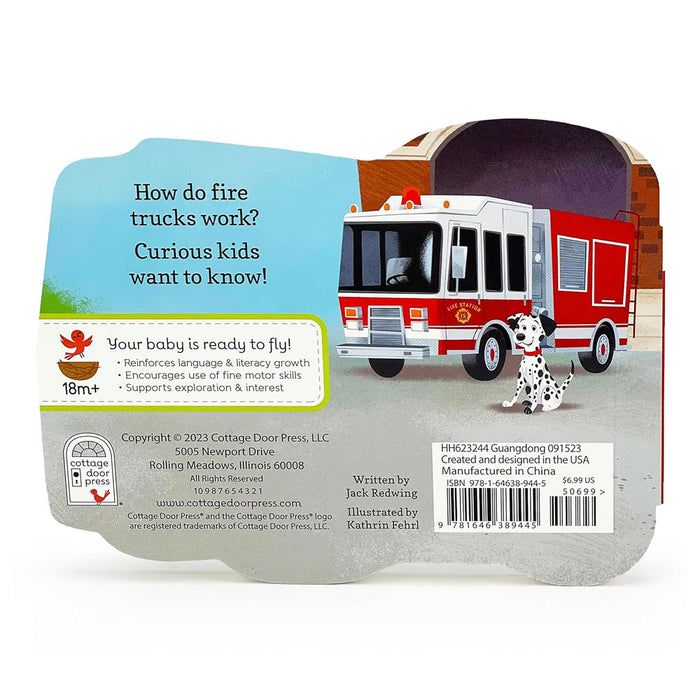 How Fire Trucks Work - Children's Shaped Board Book for Little Red Firet Truck Engine Lovers