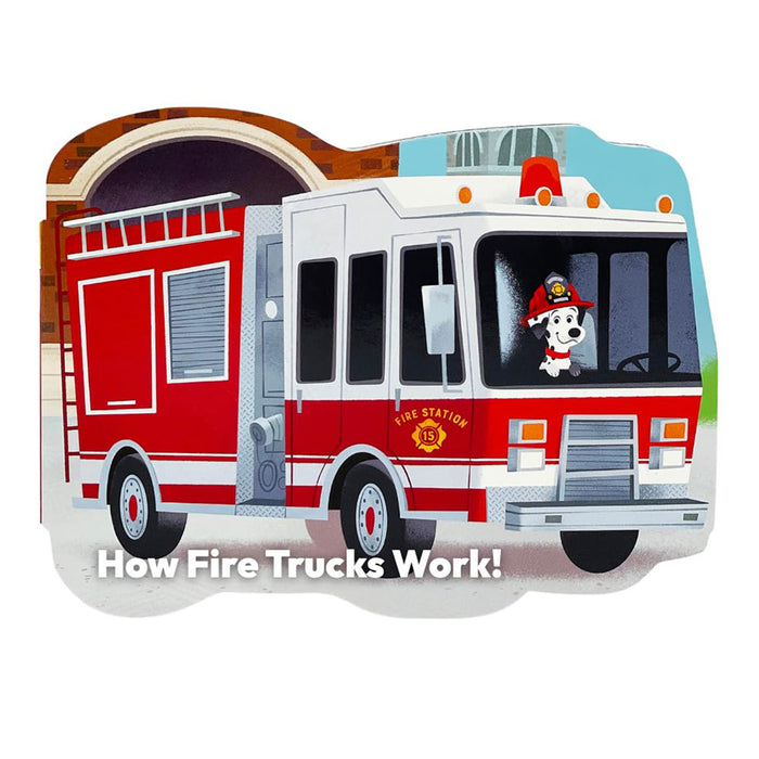 How Fire Trucks Work - Children's Shaped Board Book for Little Red Firet Truck Engine Lovers