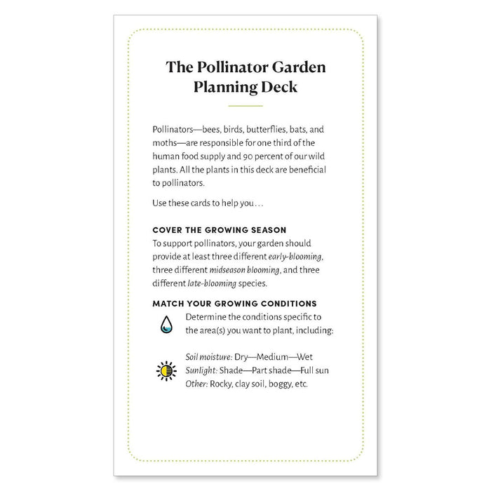 The Pollinator Garden Planning Deck: Build a Thriving Habitat for Bees, Birds, and Butterflies