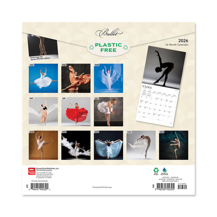 Ballet 2026 Wall Calendar