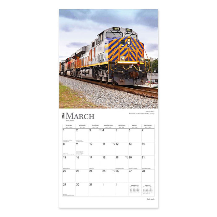 Railroad 2026 Wall Calendar