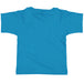 A Tulsa Zoo Est. 1928 Safari Alphabet toddler t-shirt in bright blue is displayed flat with the back side facing up against a white background.