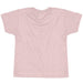 The Tulsa Zoo Est. 1928. Heart Collage Toddler T-Shirt, a plain light pink short-sleeve shirt ideal for zoo outings, is displayed flat with the back side facing up against a white background.