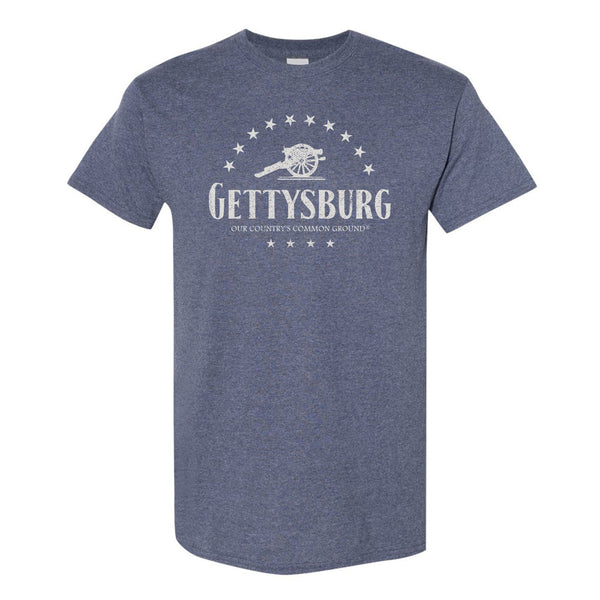 Mens T-shirt Cannon & Stars - Gettysburg National Military Park