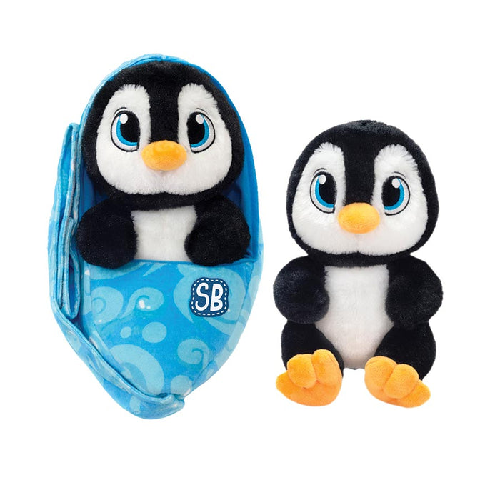 Swaddle Babies Blanket and Penguin Plush Stuffed Animal