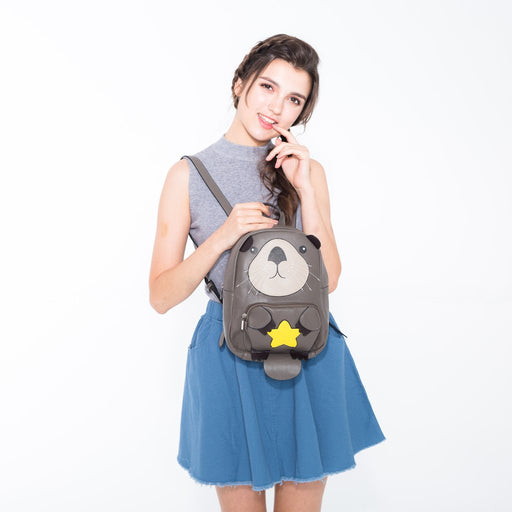 Sea Otter with Sea Star Cute Packpack Girls Purse