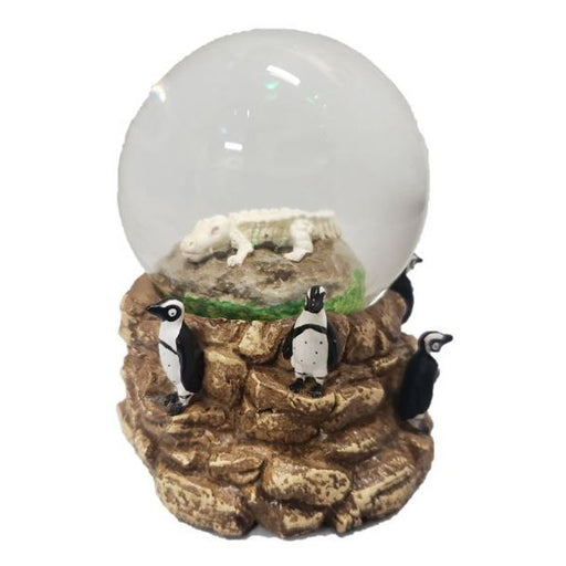 Academy Water Globe - White Alligator and Penguins
