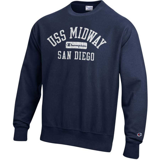 Adult USS Midway Champion Reverse Weave Crew Neck