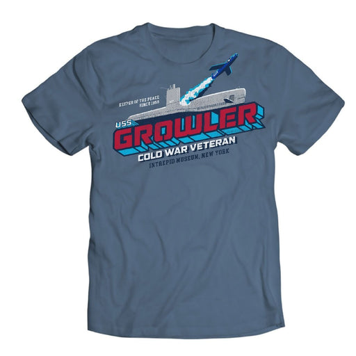 Adult USS Growler Cold War Veteran Intrepid Museum T-Shirt.