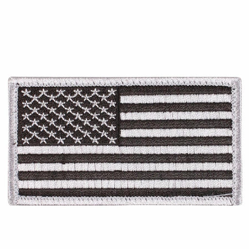 Black & Silver American Flag Patch