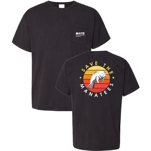 Save the Manatees Black T-shirt - Mote Marine Laboratory & Aquarium