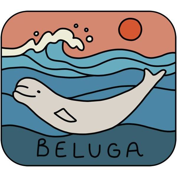 Beluga Whale Vinyl Sticker