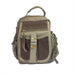 Canvas & Leather Travel Shoulder Bag