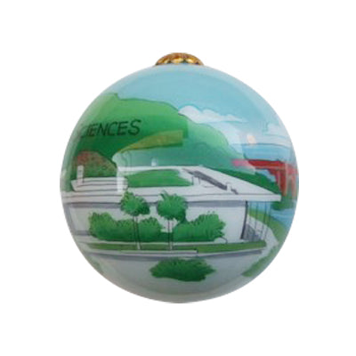 Hand-painted California Academy of Sciences Glass Ornament