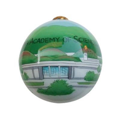 Hand-painted California Academy of Sciences Glass Ornament