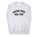 Mens Hudson Yards Felt Applique Reverse Weave Crew